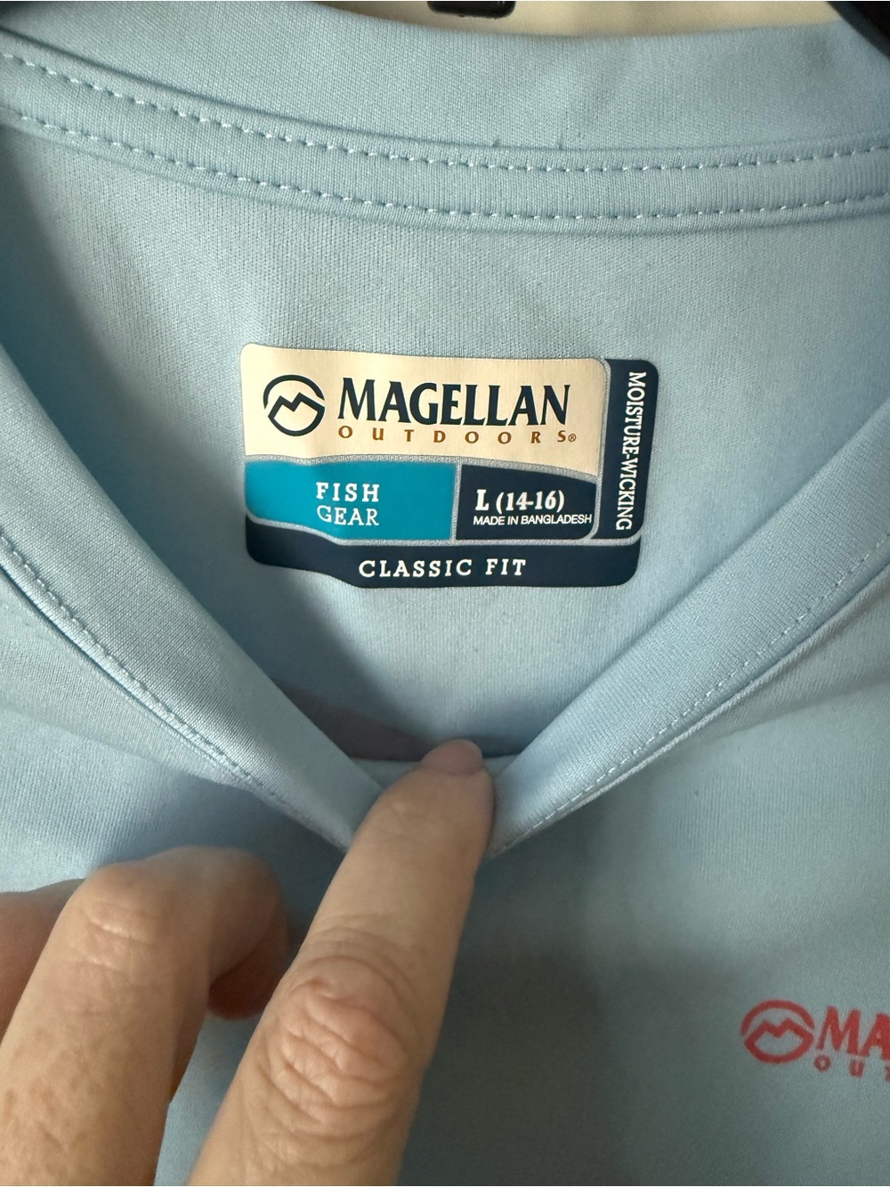 Magellan Outdoors Light Blue Performance Fishing Tee - Picture 2 of 3